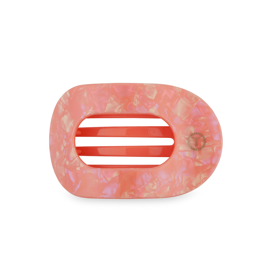 TELETIES - Flat Round Hair Clip | Medium | Dreamsicle