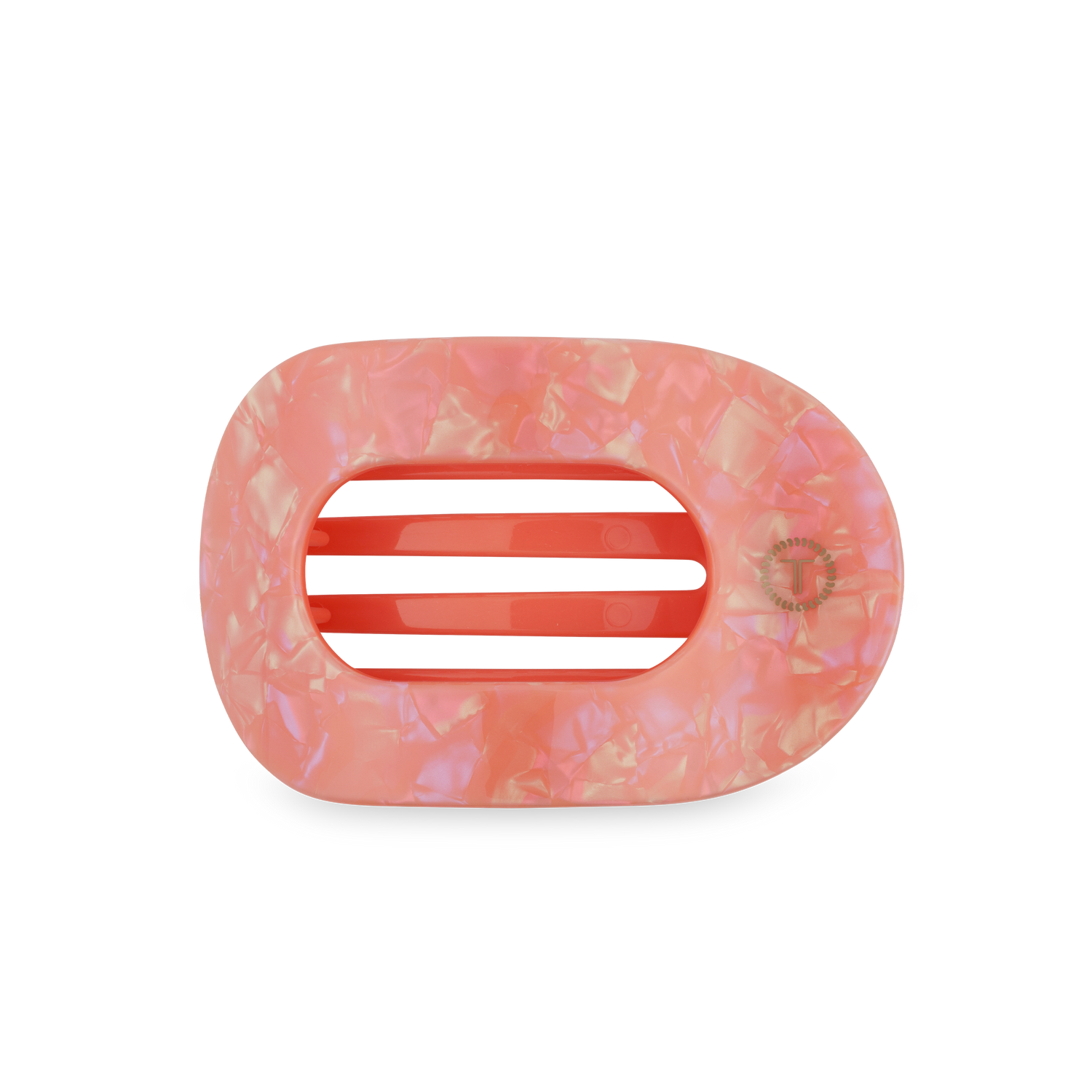 TELETIES - Flat Round Hair Clip | Medium | Dreamsicle