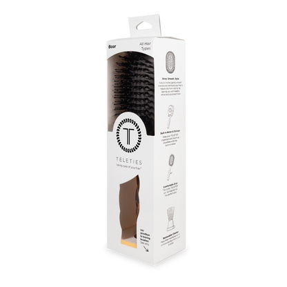 TELETIES - Boar Bristle Hair Brush | Tortoise