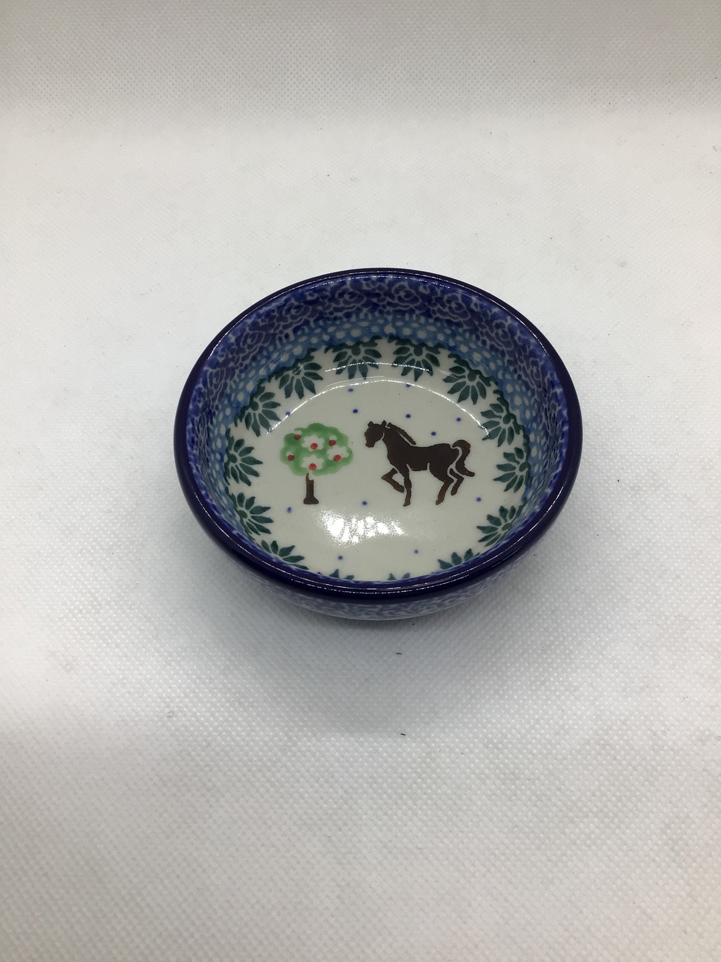 Brown Horse Tiny Round Bowl 3.5"