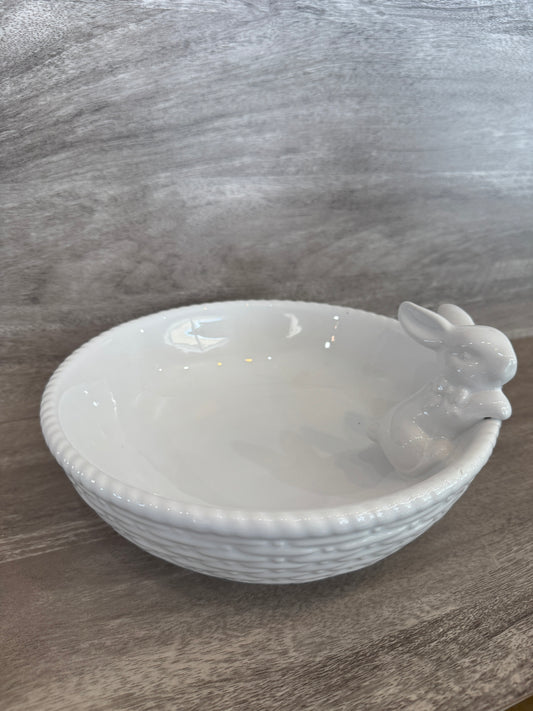 Large Peeking Bunny Bowl