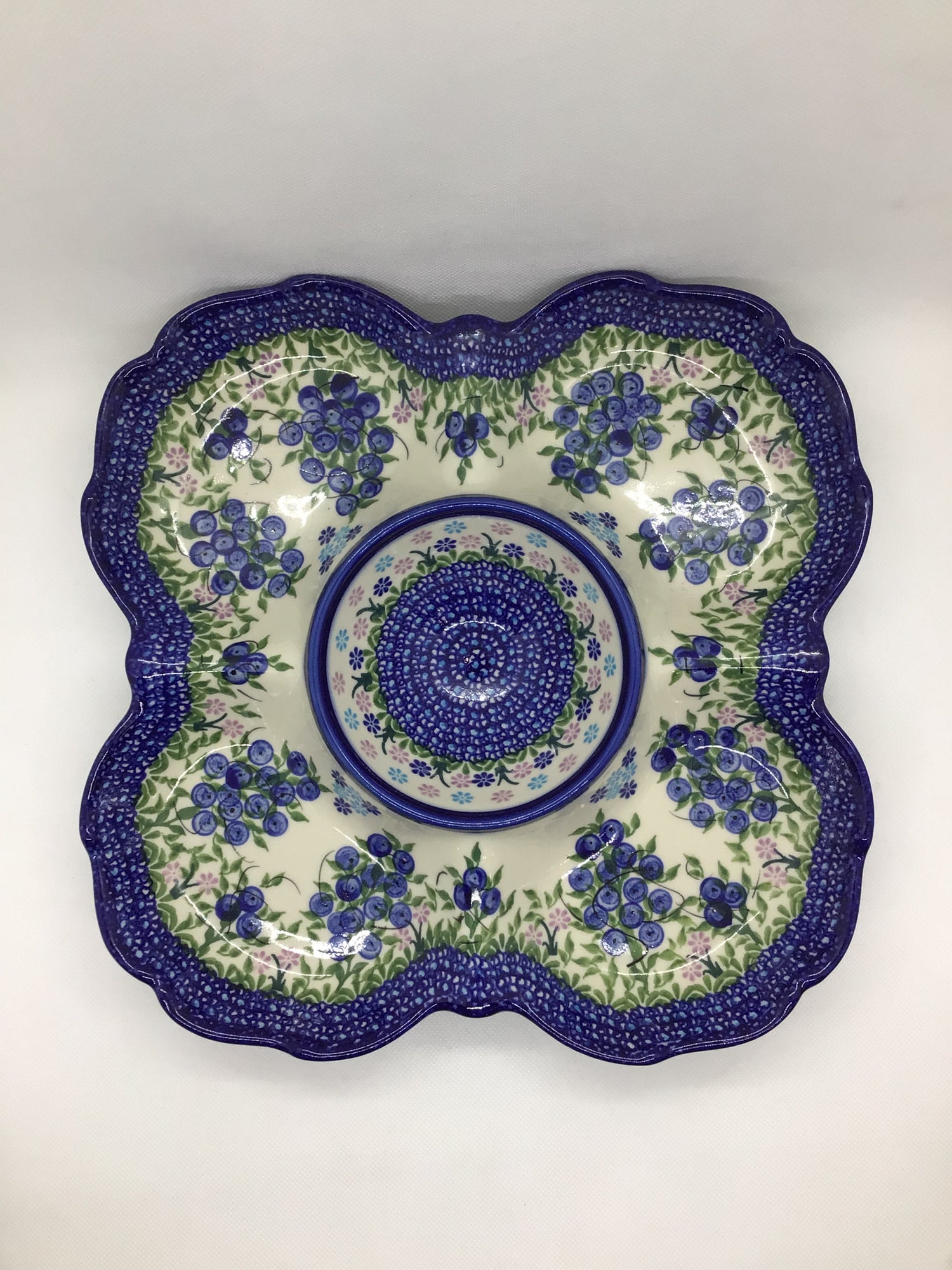 KALICH Blueberry Bundle Divided Platter