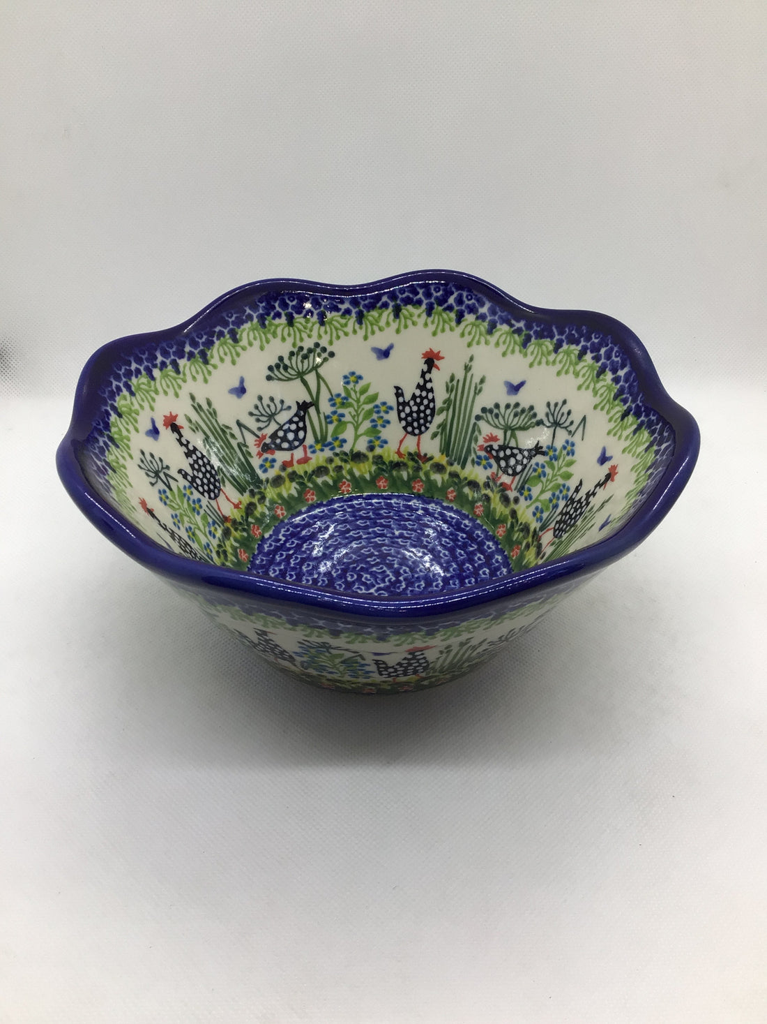 KALICH Roaming Rooster Wavy Bowl 7.5&quot;