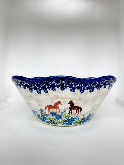 KALICH Bluegrass Beauties Wavy Edge Bowl 12"