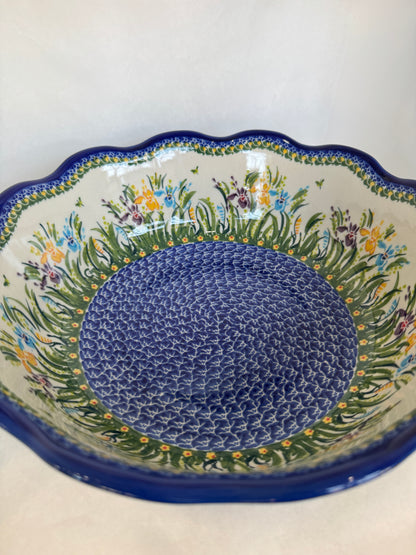 KALICH Electric Iris Scalloped Edge Bowl