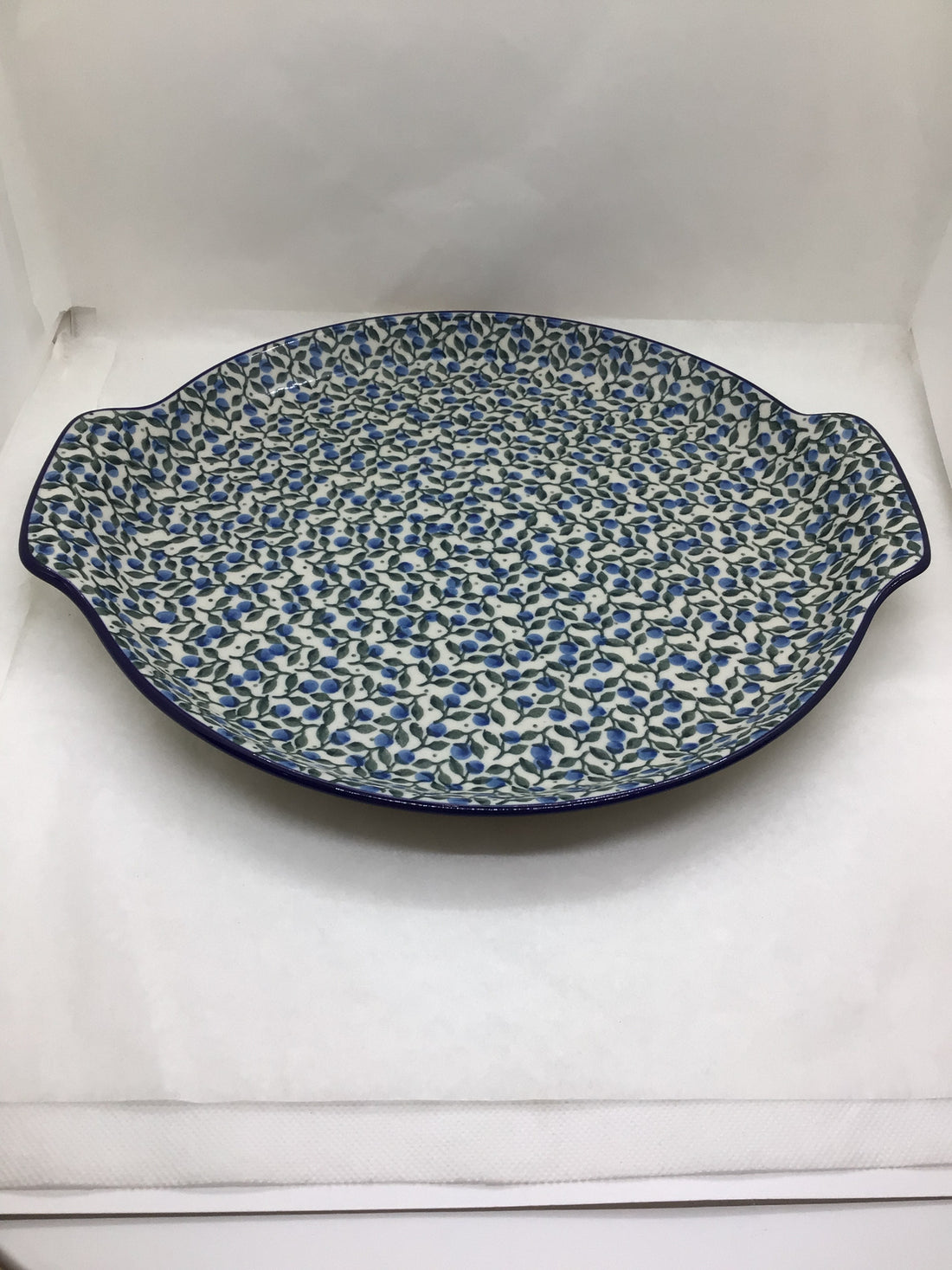 Blueberry Blossom Round Platter 12"