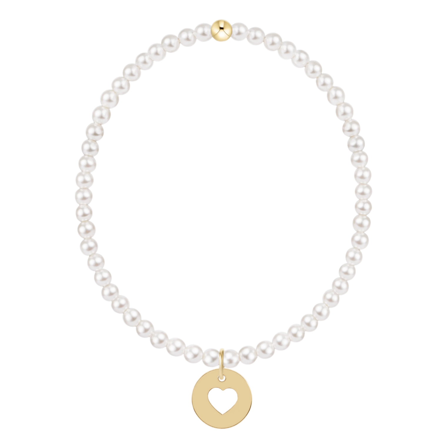 Pearl Love Disc Charm