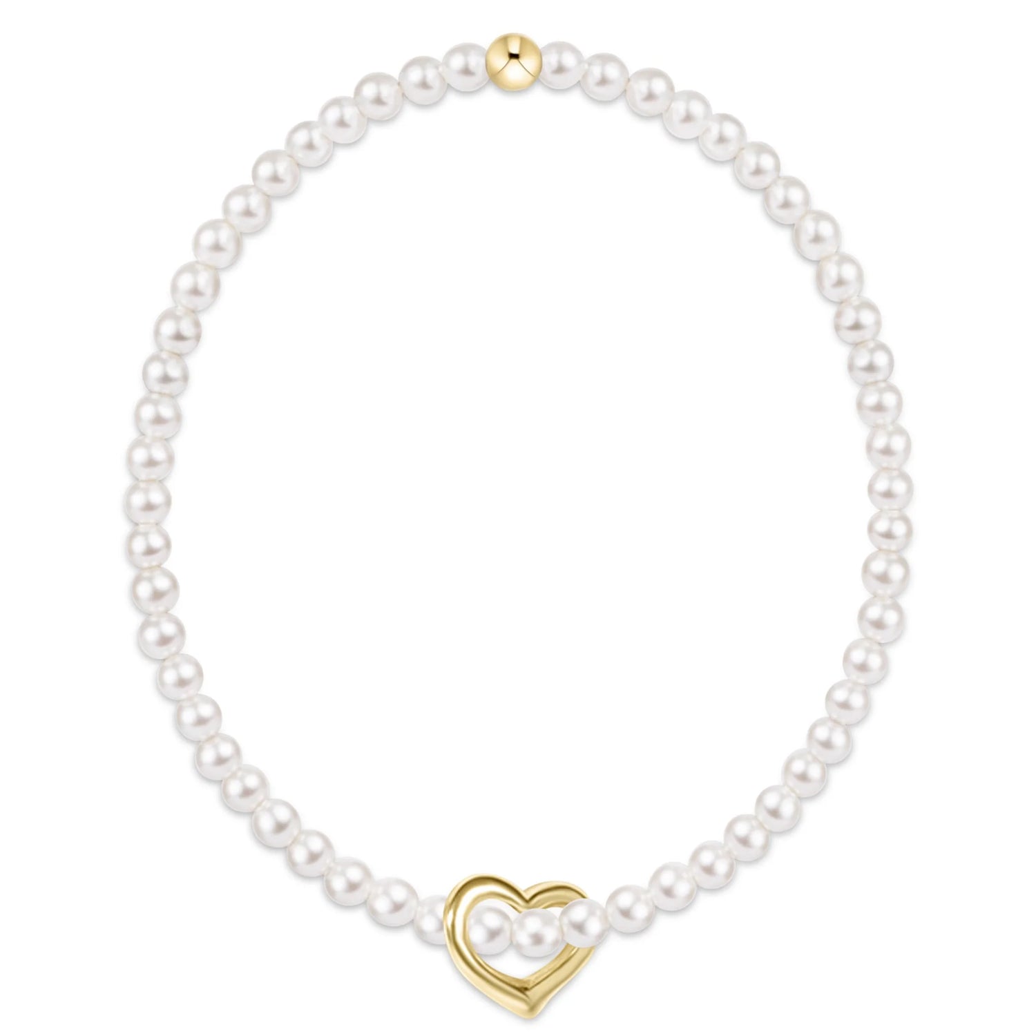 egirl Pearl 3mm - Love Gold Charm