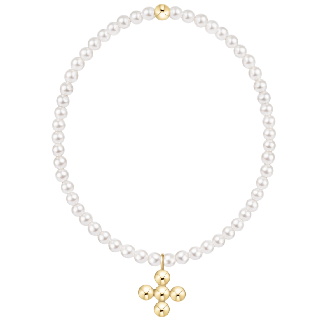 Pearl Beaded Signature Cross Charm