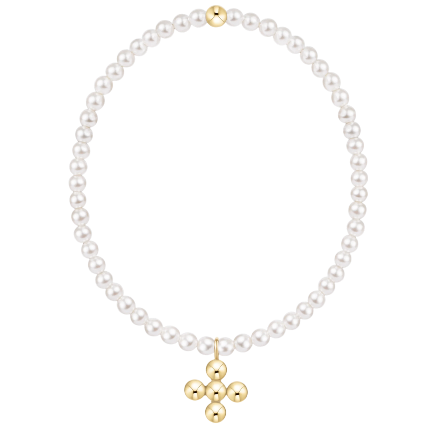 Pearl Beaded Signature Cross Charm