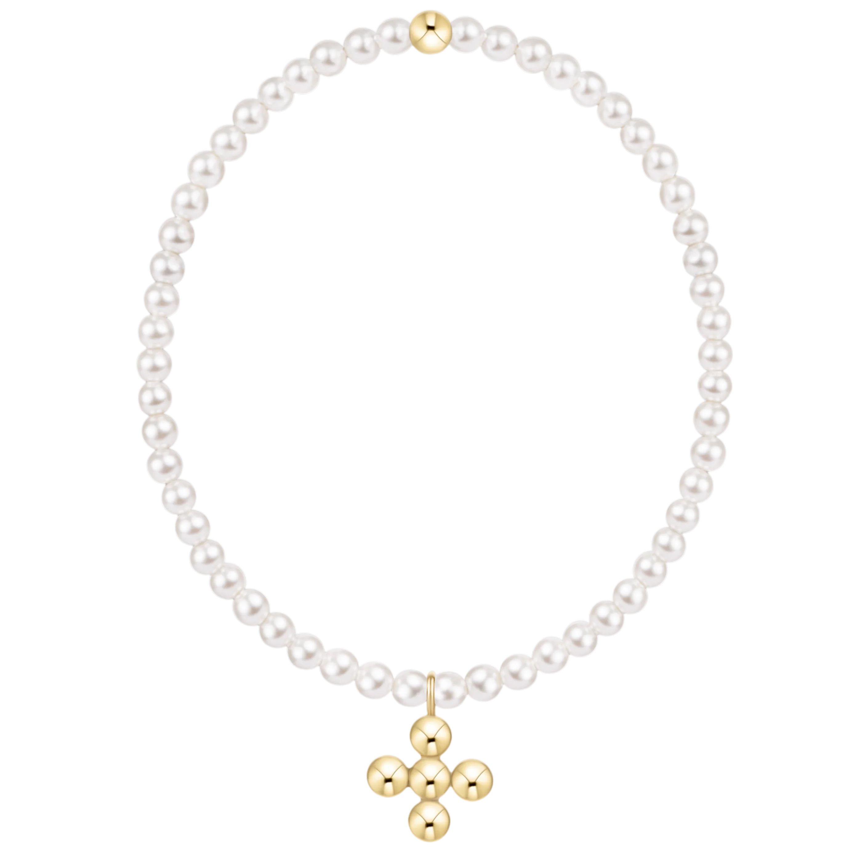 Pearl Beaded Signature Cross Charm