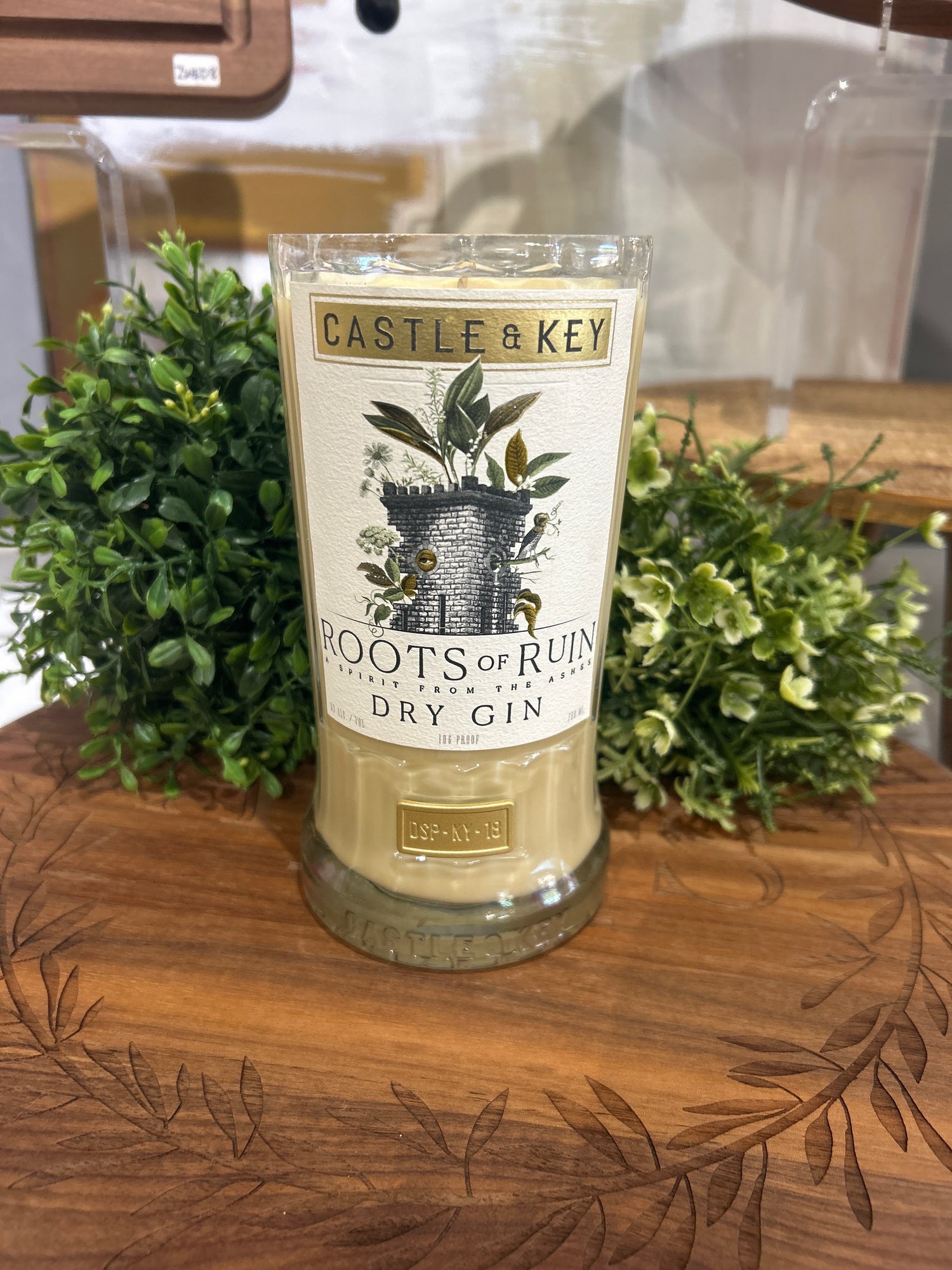 Gin Bottle Candle