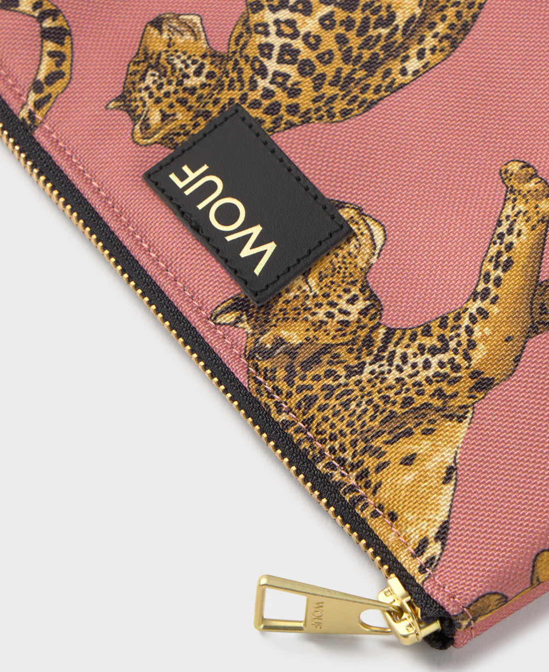 WOUF Blush Leopard Pouch