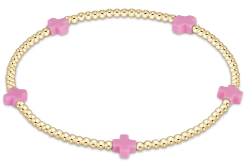 Signature Cross Small 2mm Bright Pink