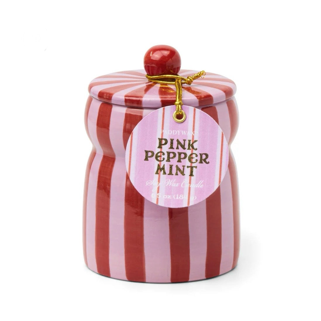 Pink Peppermint Cabana with Lid