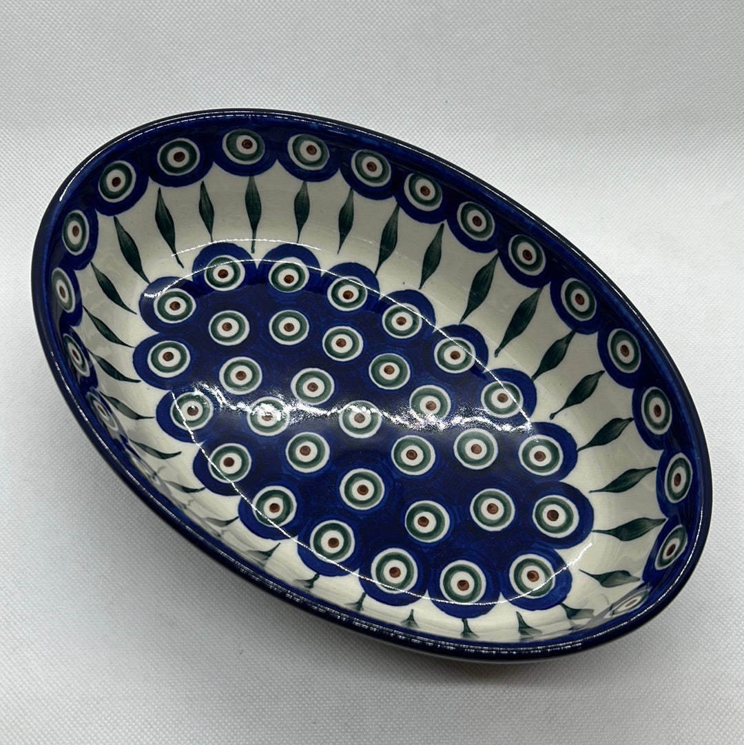 Traditional Peacock Oval Baker 9.5&quot;