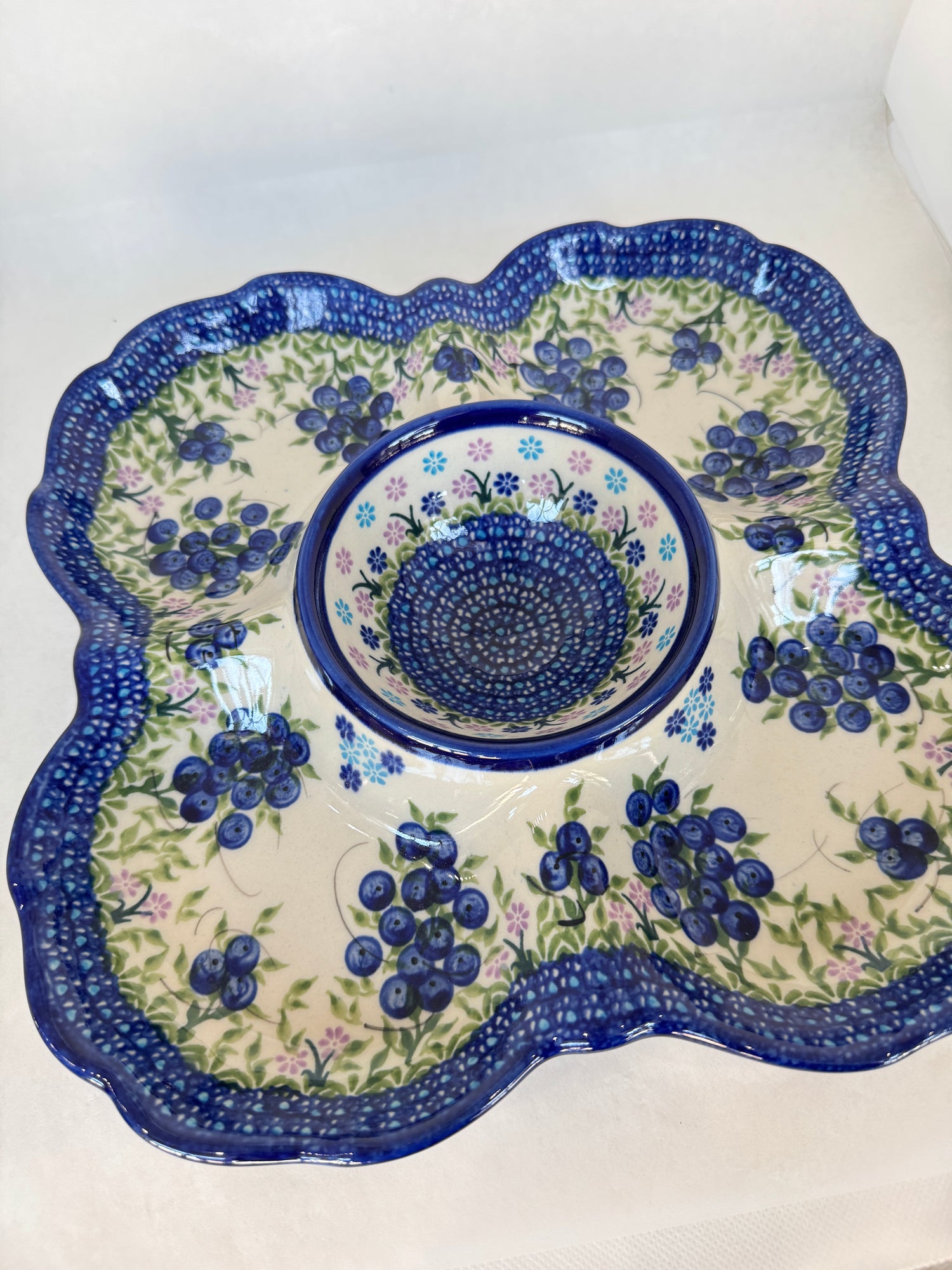 KALICH Blueberry Bundle Divided Platter