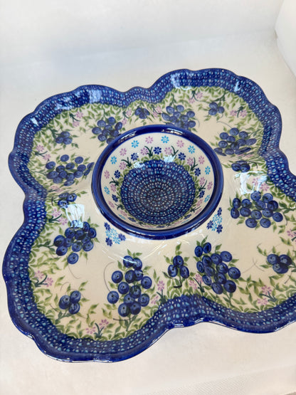 KALICH Blueberry Bundle Divided Platter