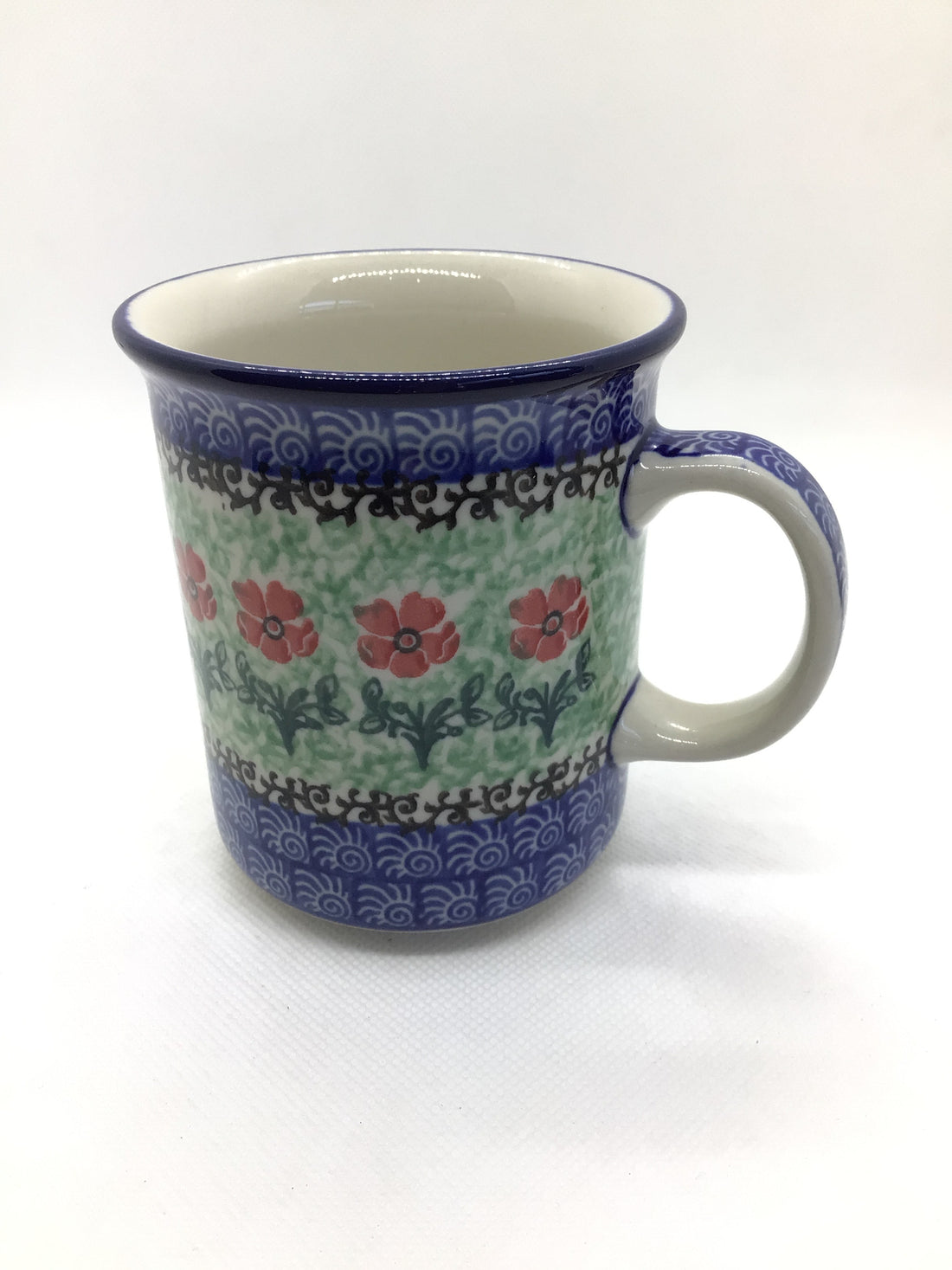 Red Daisies Straight Side Mug 8 oz