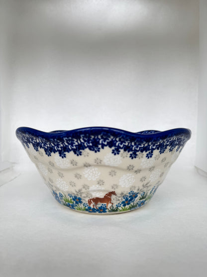 KALICH Bluegrass Beauties Wavy Edge Bowl 12"