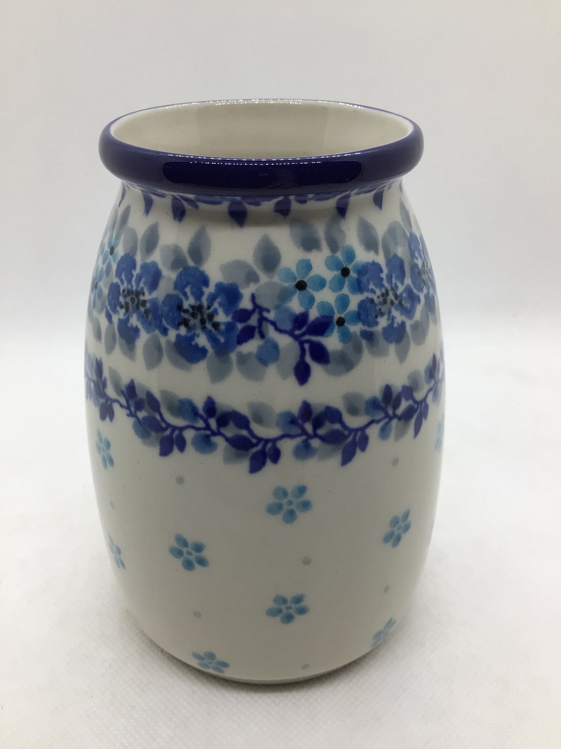 Blue Flax Flower Milk Bottle Vase 5&quot;