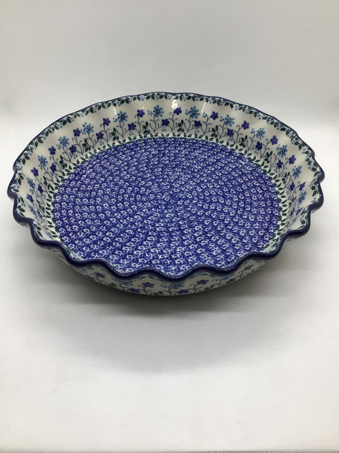 Georgia Blue Fluted Pie Baker