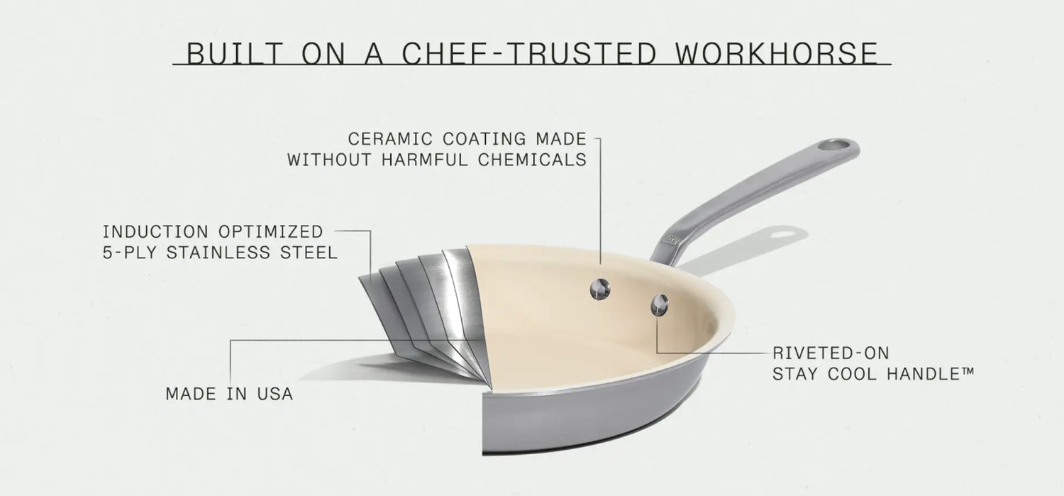 CeramiClad 8&quot; Frying Pan-Sand