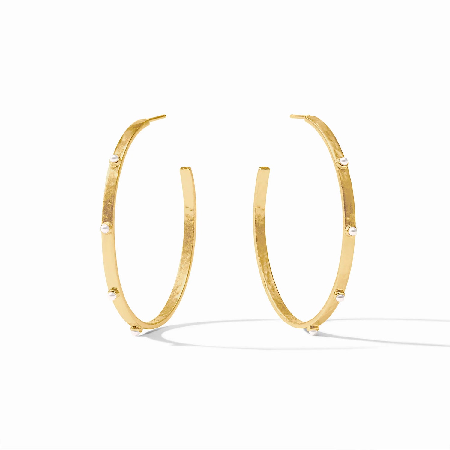 Crescent Stone Hoop