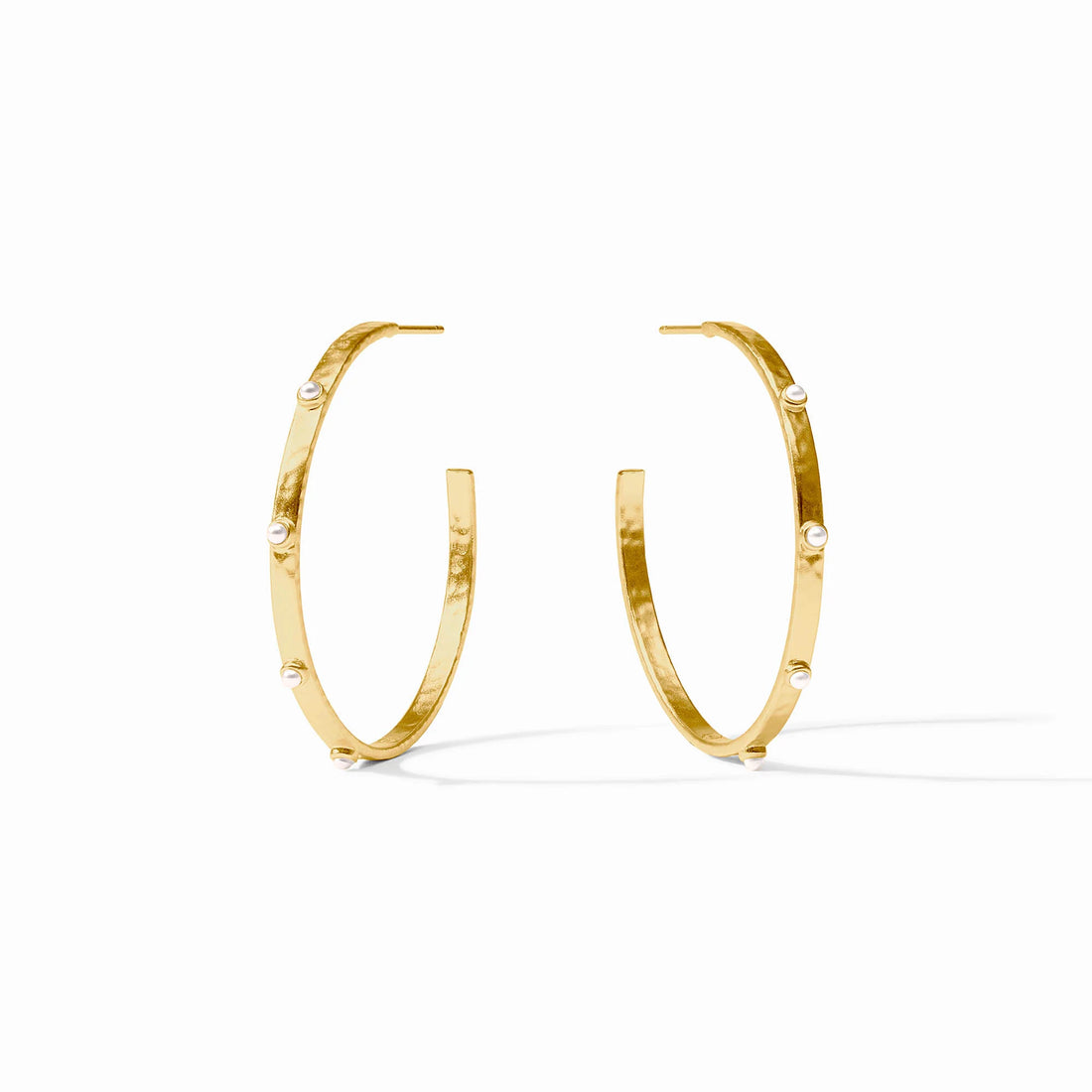 Crescent Stone Hoop
