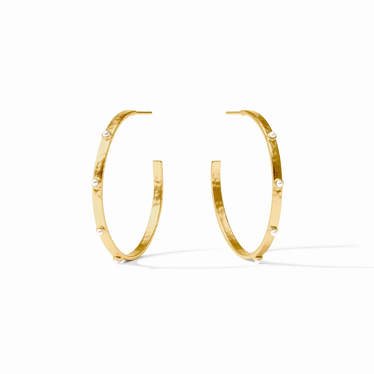 Crescent Stone Hoop