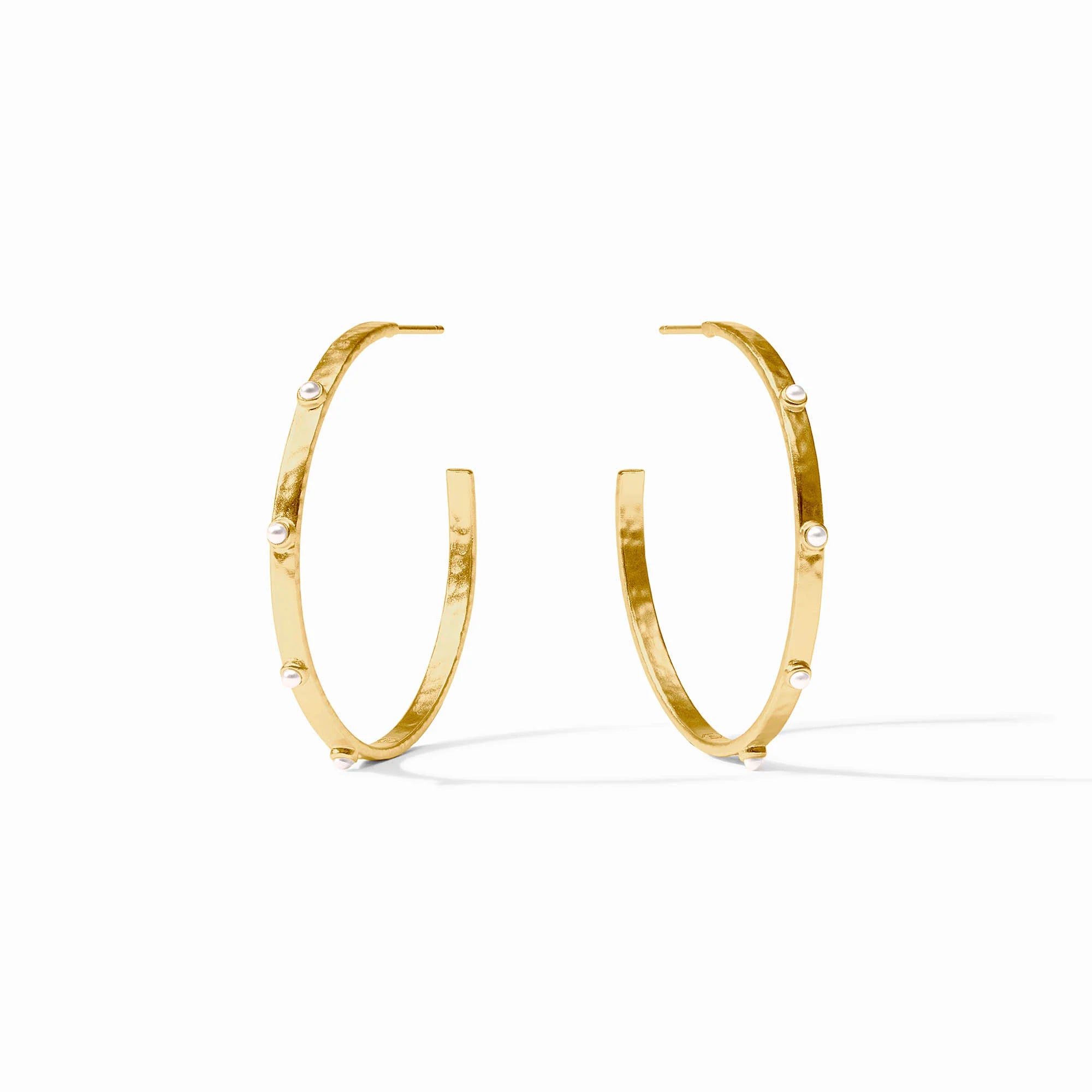 Crescent Stone Hoop