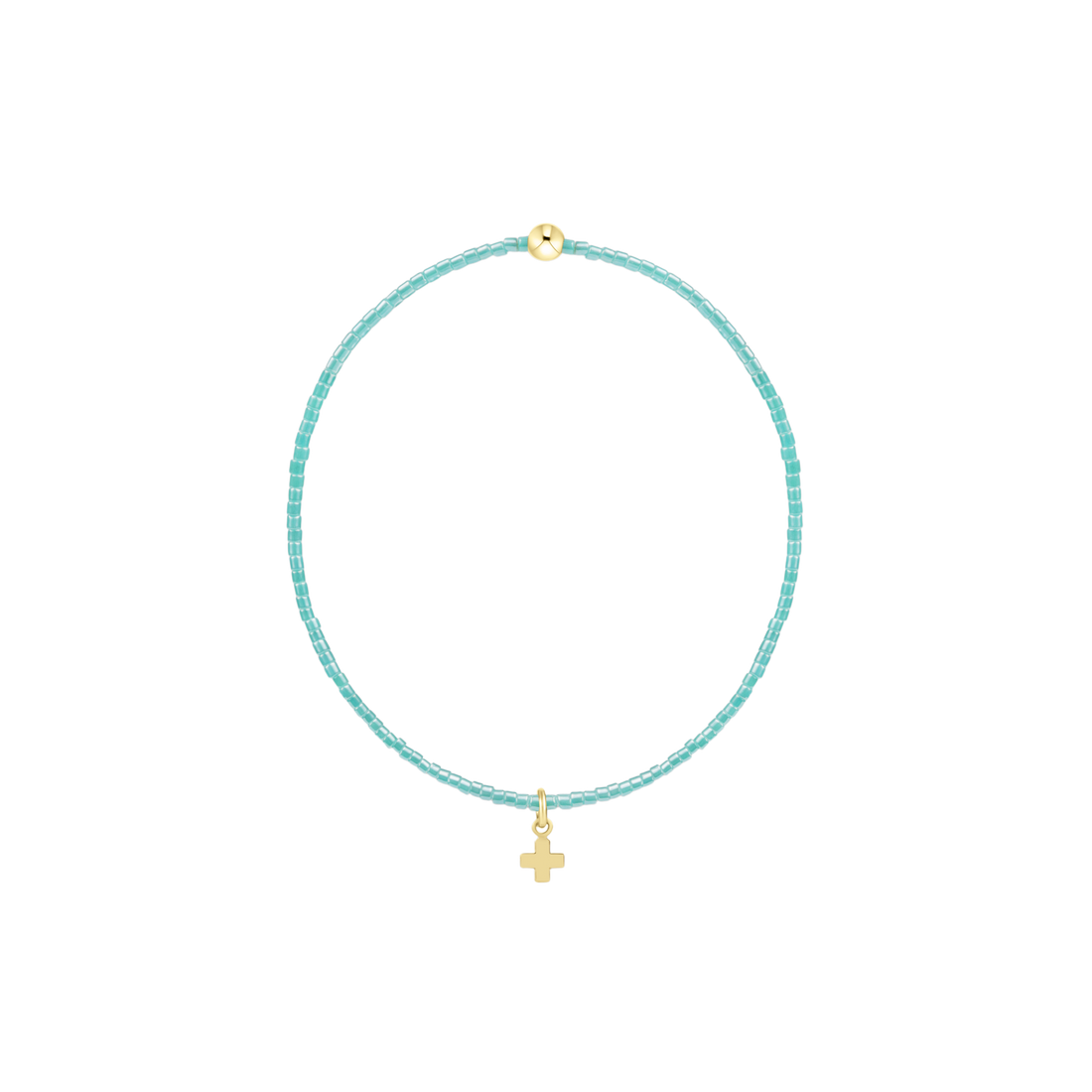 Hope Classic Cross Charm Sea Glass