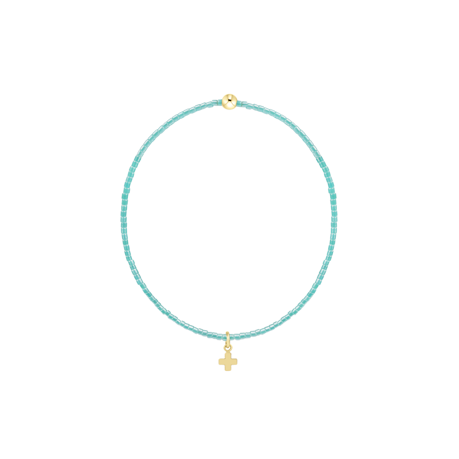 Hope Classic Cross Charm Sea Glass