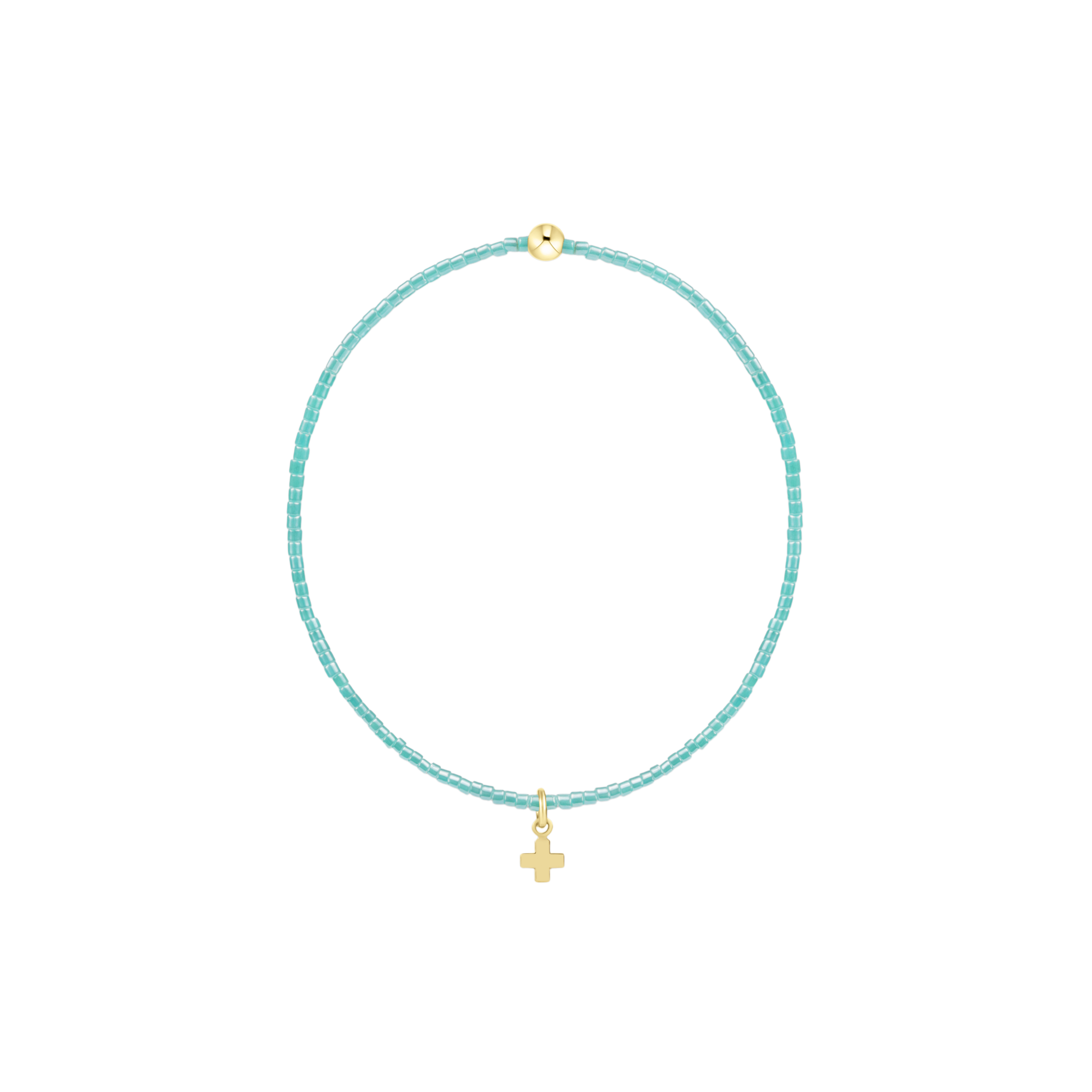 Hope Classic Cross Charm Sea Glass