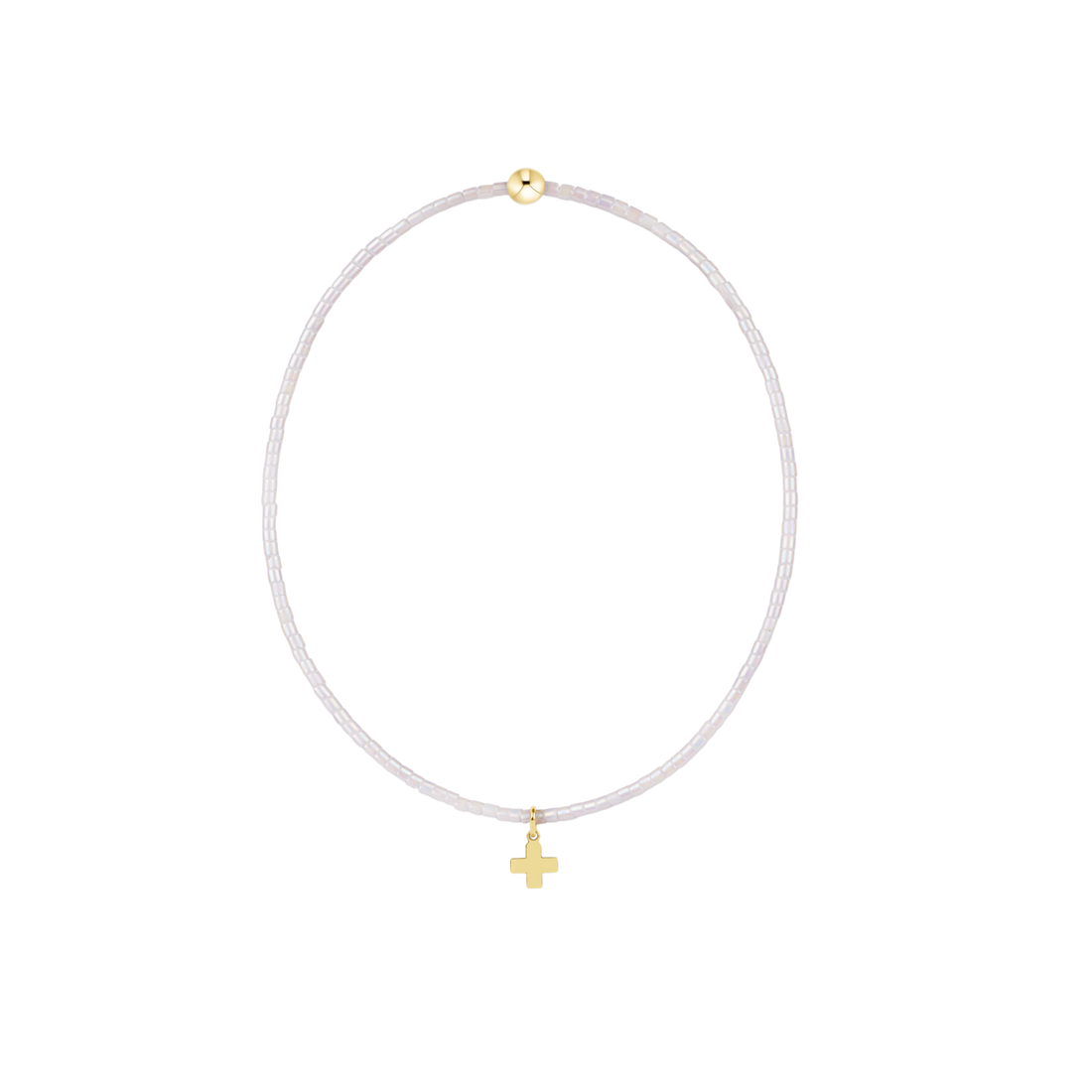 Hope Classic Cross Charm Silky White