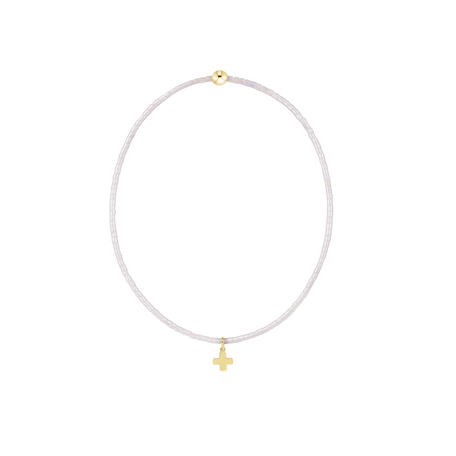 Hope Classic Cross Charm Silky White