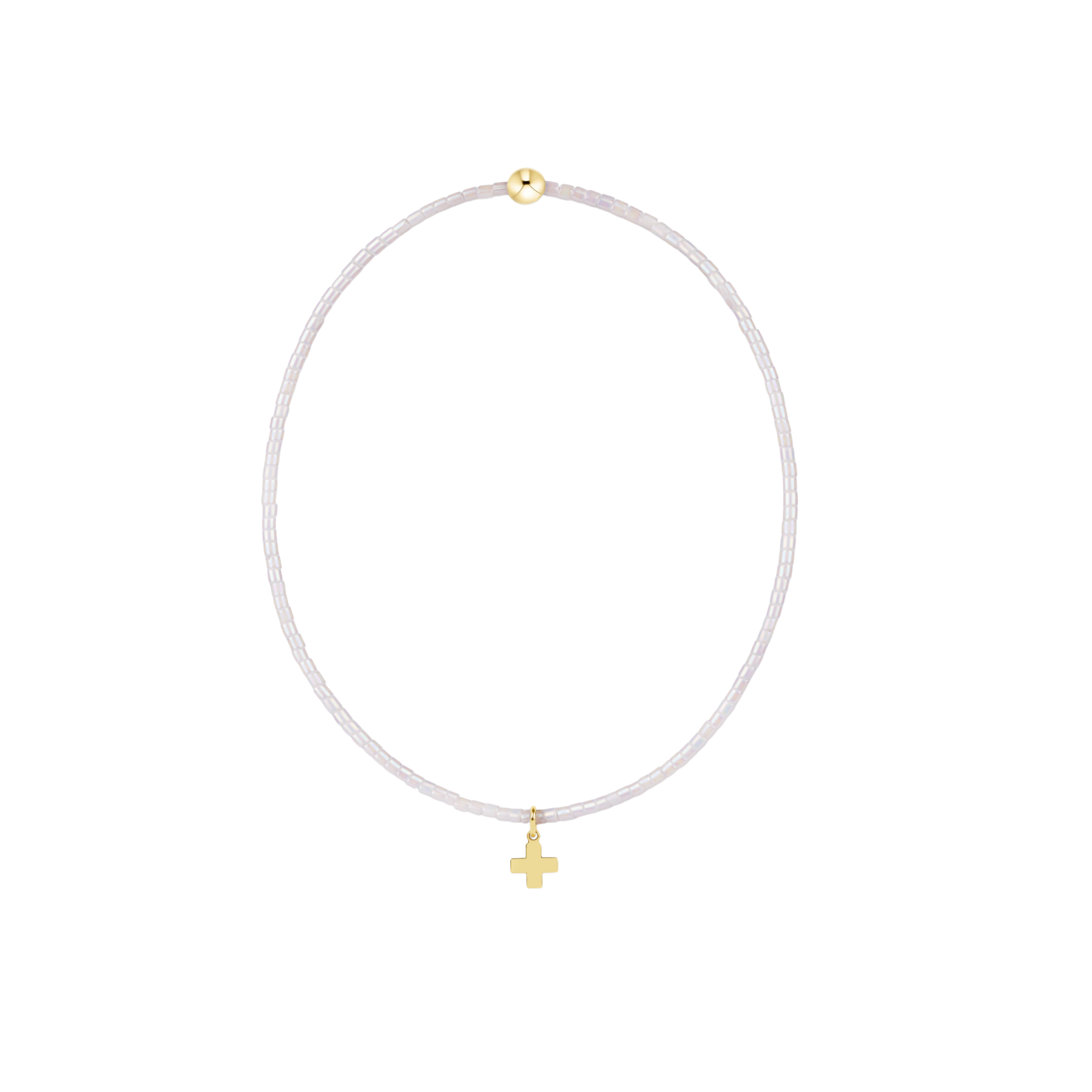 Hope Classic Cross Charm Silky White