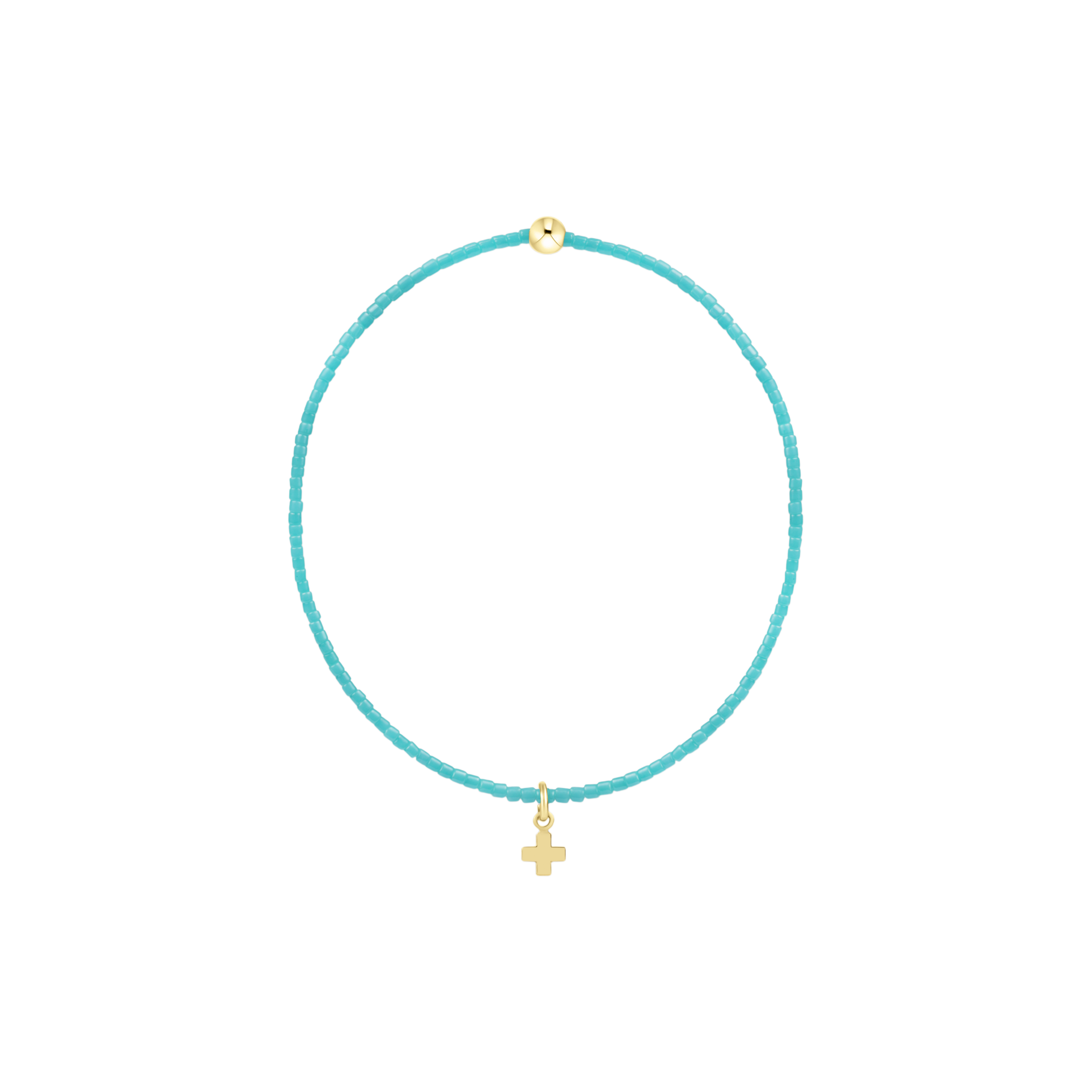 Hope Classic Cross Charm Turquoise