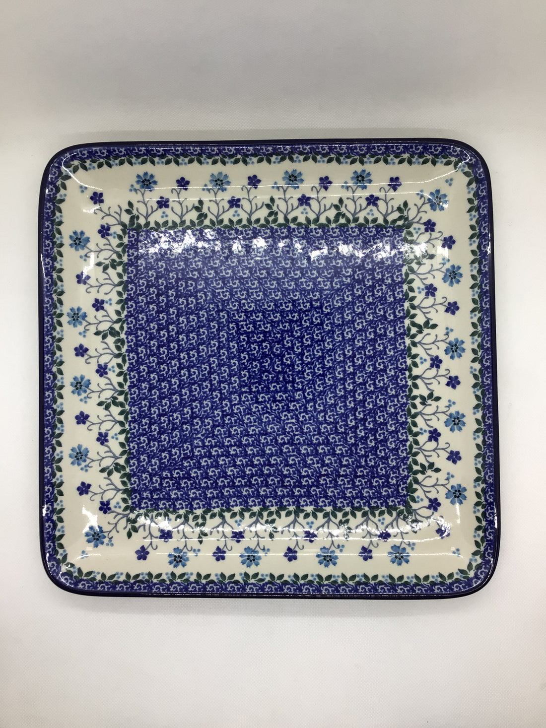 Georgia Blue Square Plate 11&quot;