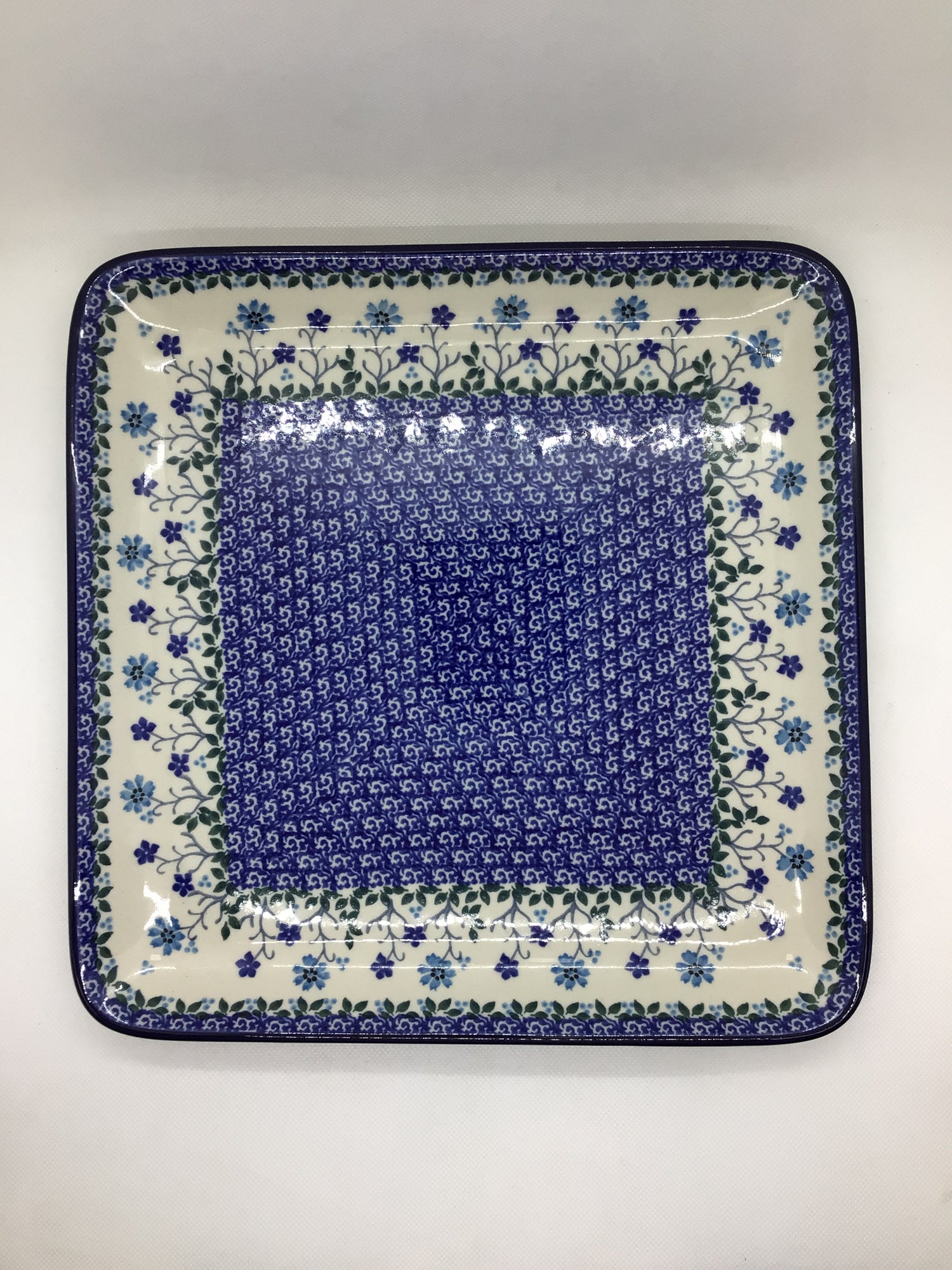 Georgia Blue Square Plate 11&quot;