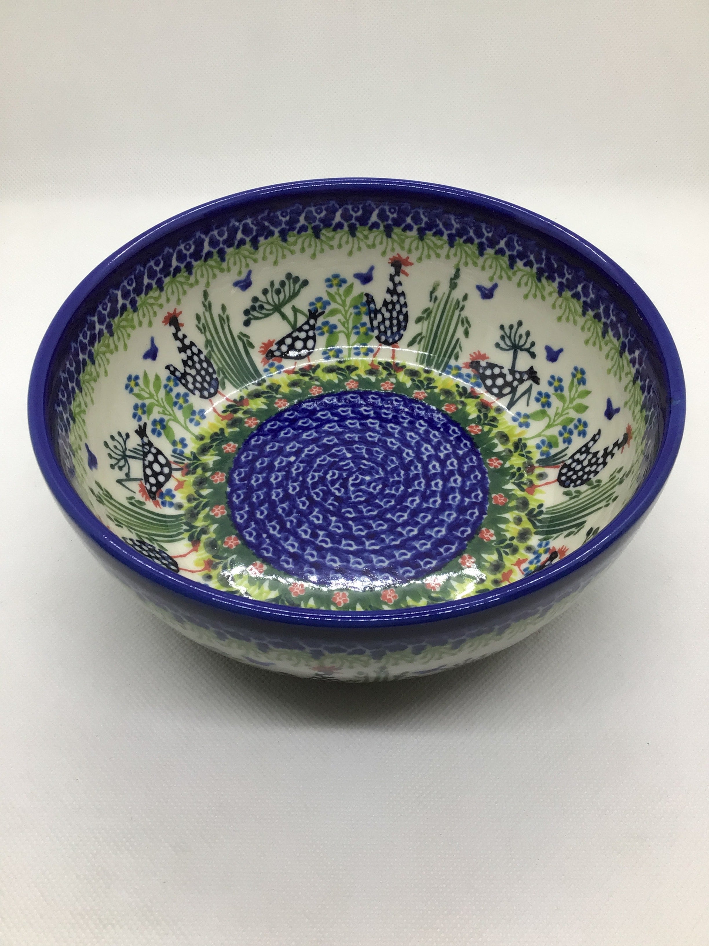 KALICH Roaming Roosters Shallow Bowl