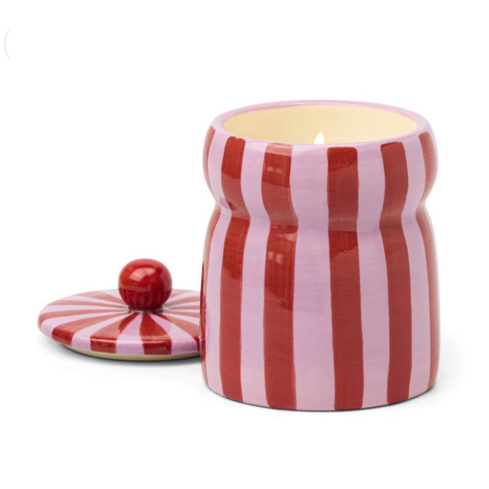 Pink Peppermint Cabana with Lid