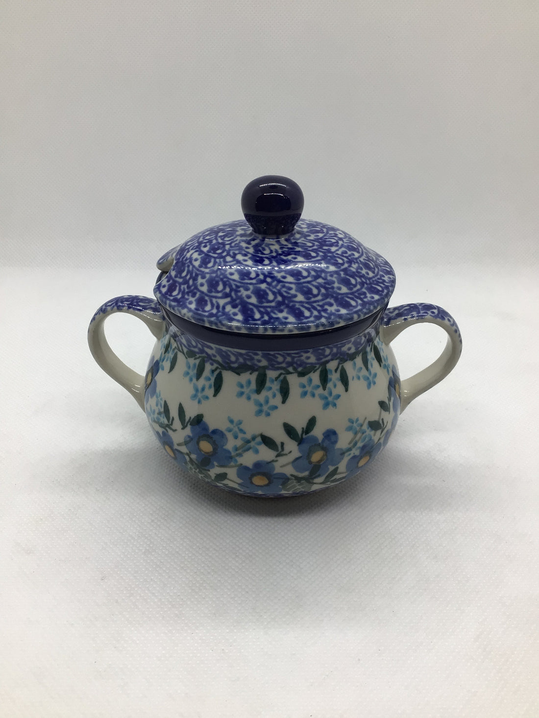 Joyful Blue Sugar Bowl