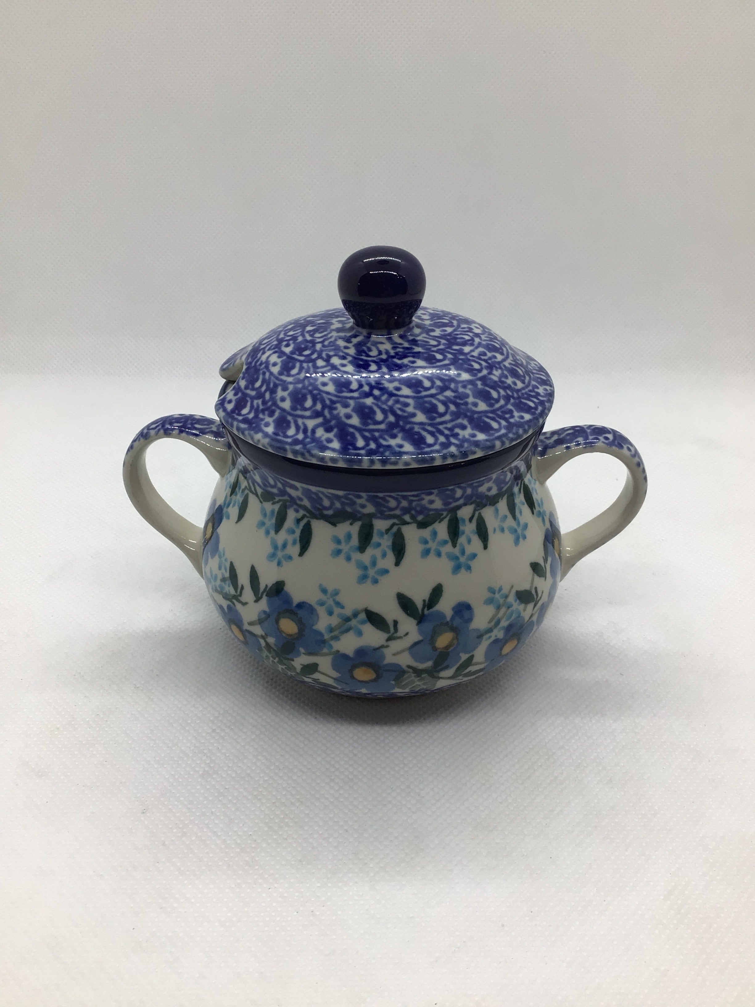 Joyful Blue Sugar Bowl