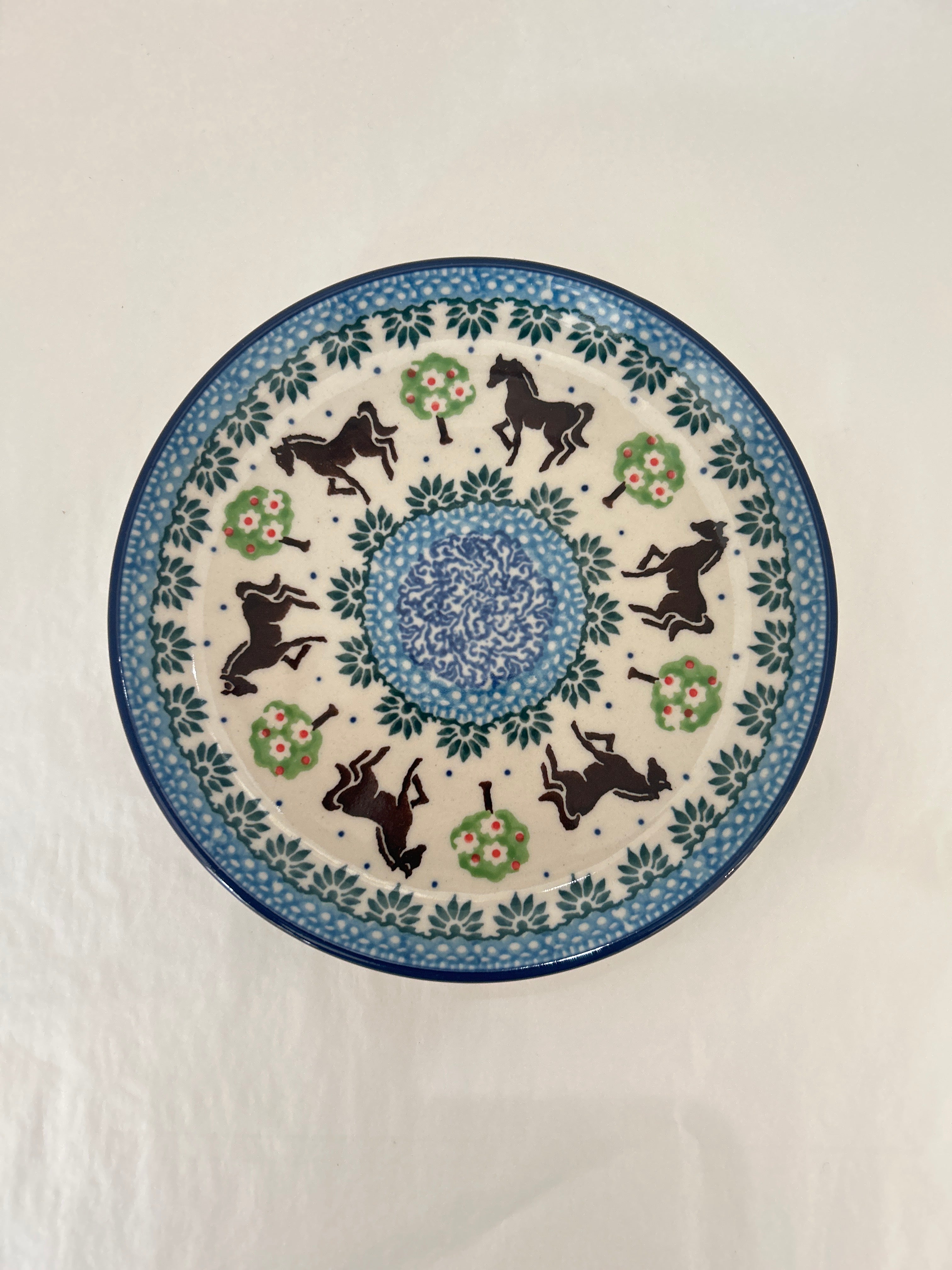 Brown Horse Bread Plate 6.25"