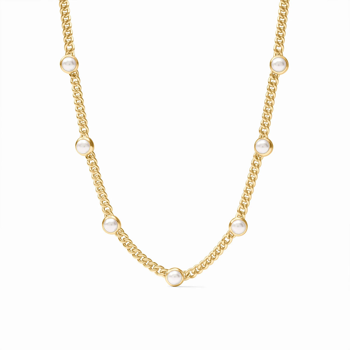 Dolce Delicate Station Necklace - Pearl