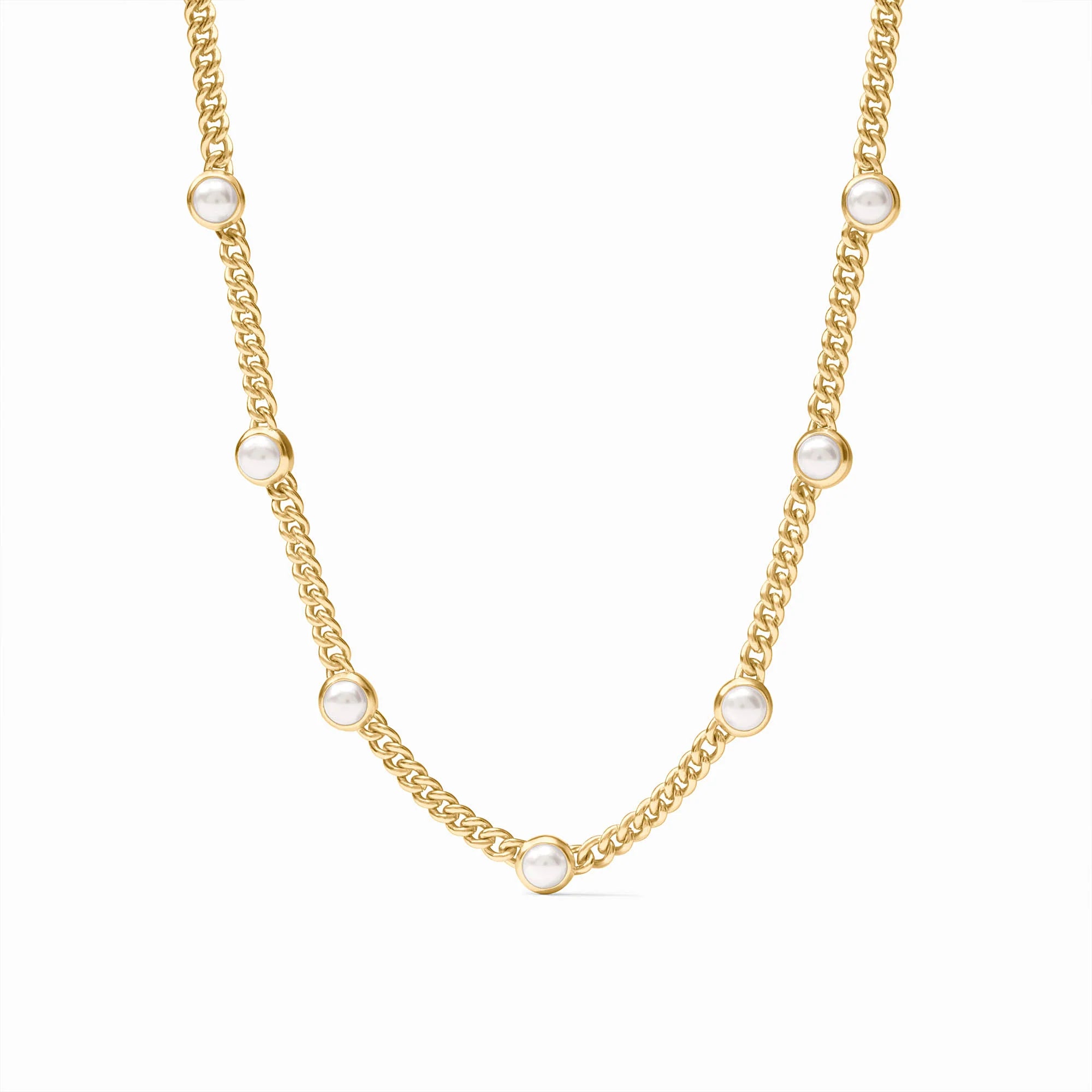 Dolce Delicate Station Necklace - Pearl