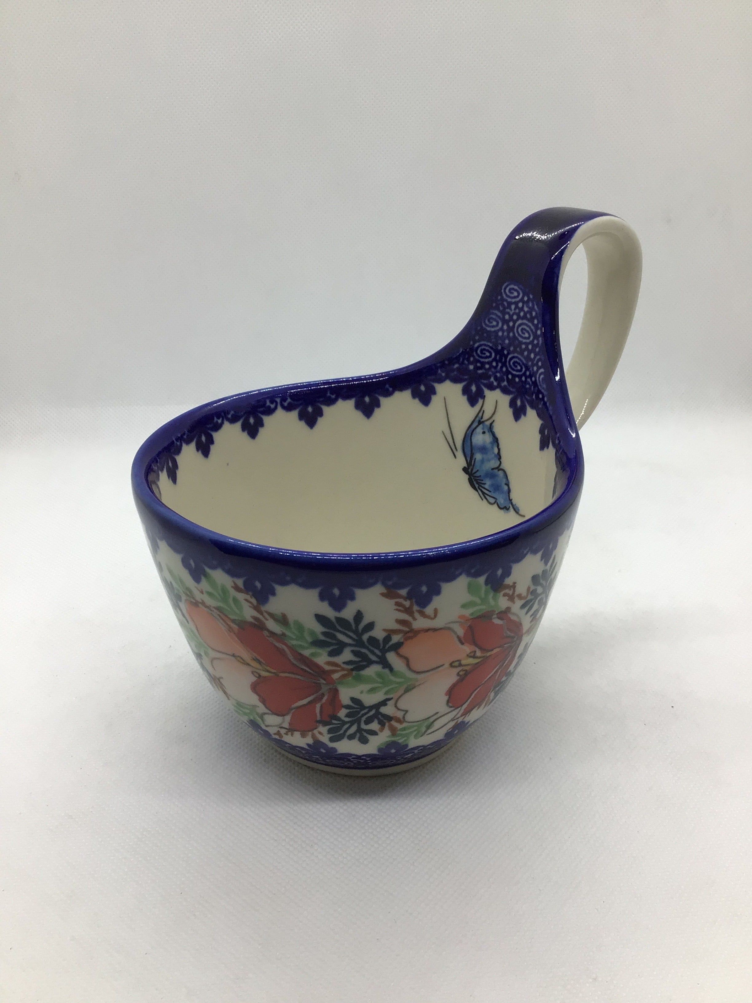 KALICH Blush Magnolias Soup w/Handle