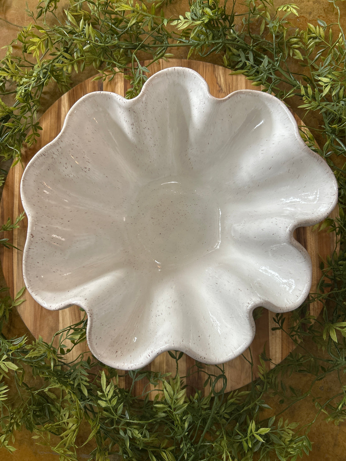 Mid Bloom Bowl-Eyelet White
