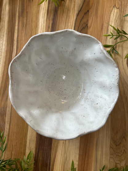 Dipping Bowl-Eyelet White
